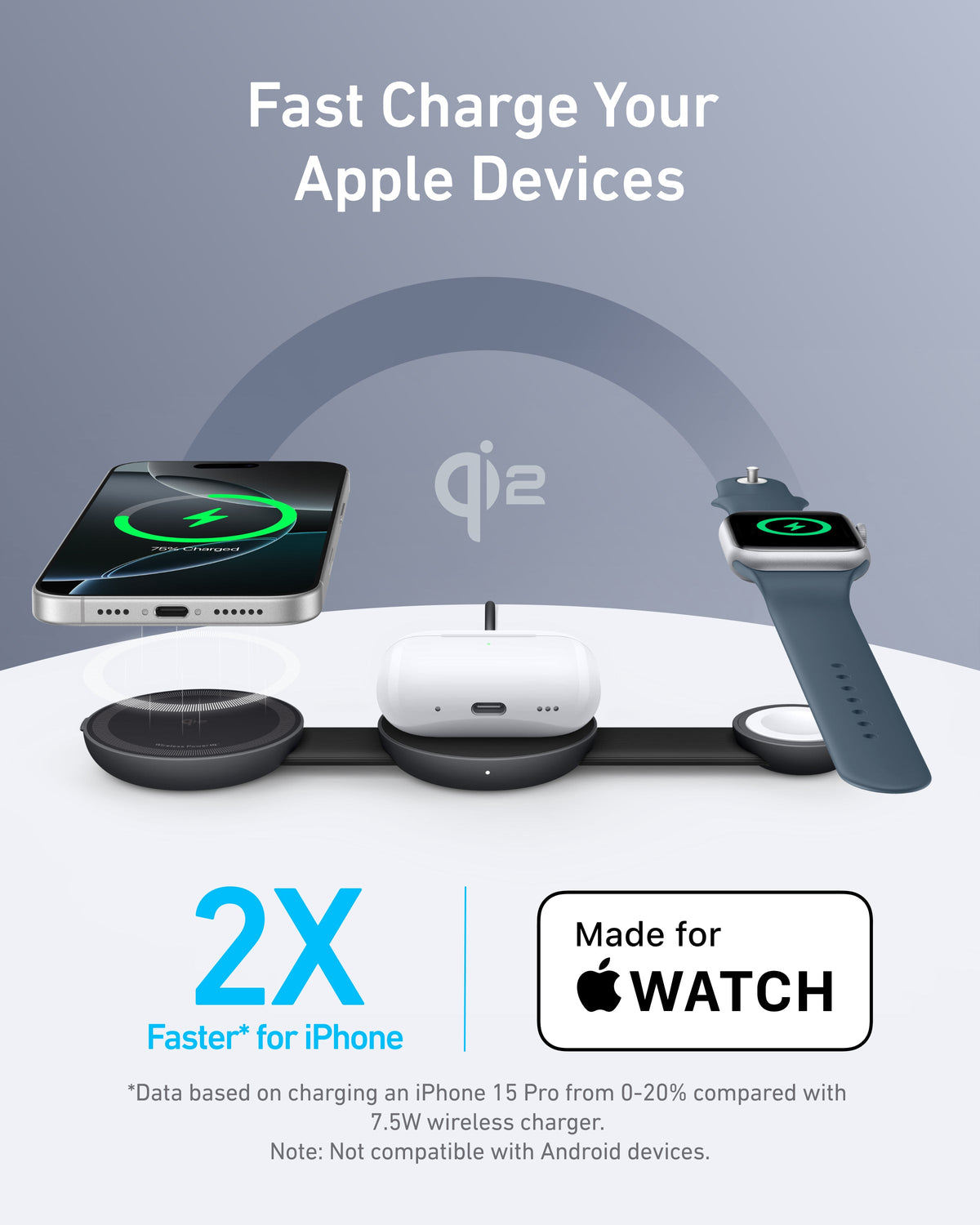 Anker MagGo 3-in-1 Foldable Wireless Charger