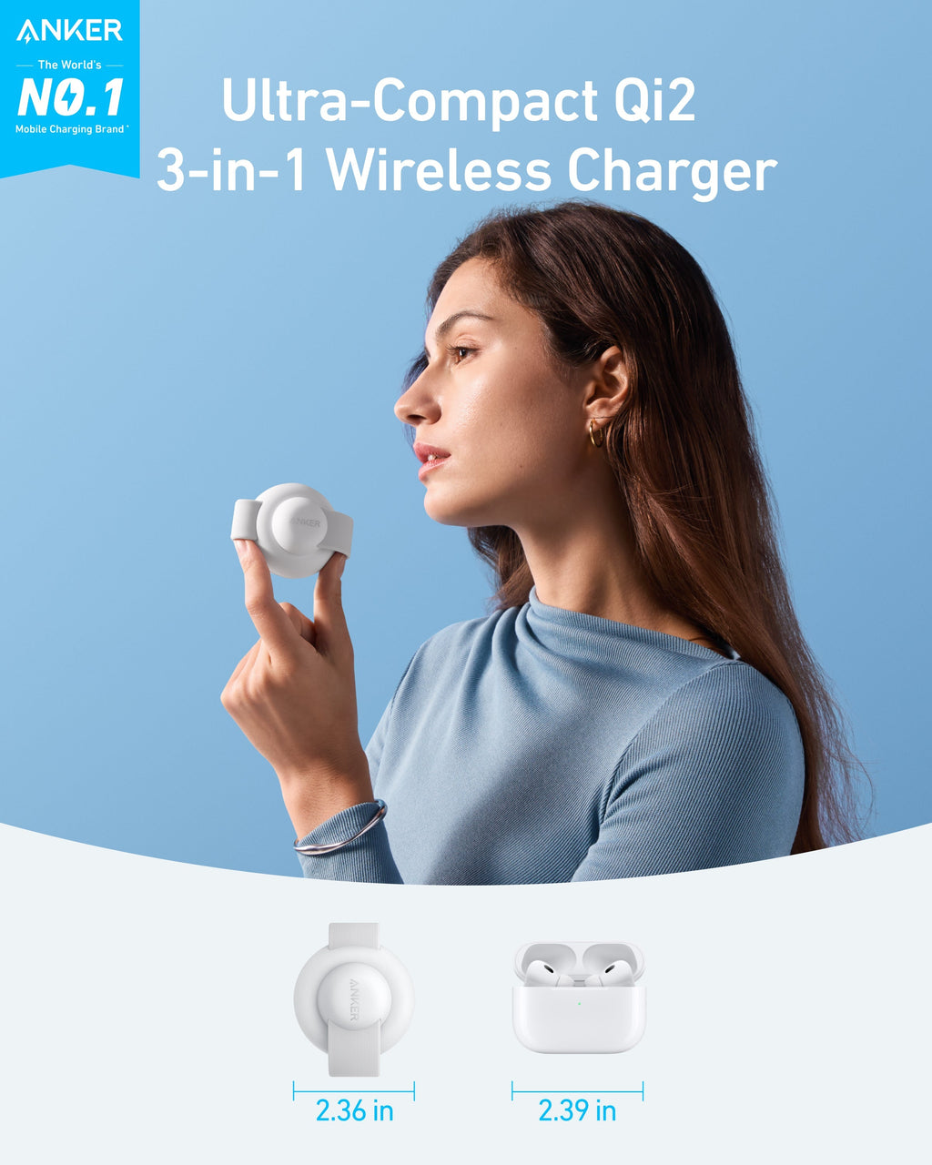 Anker MagGo 3-in-1 Foldable Wireless Charger