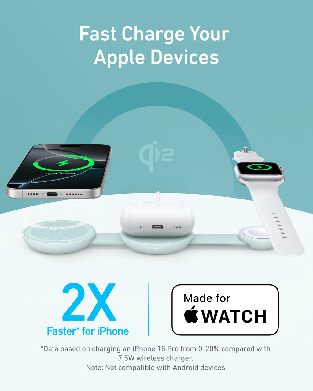 Anker MagGo 3-in-1 Foldable Wireless Charger