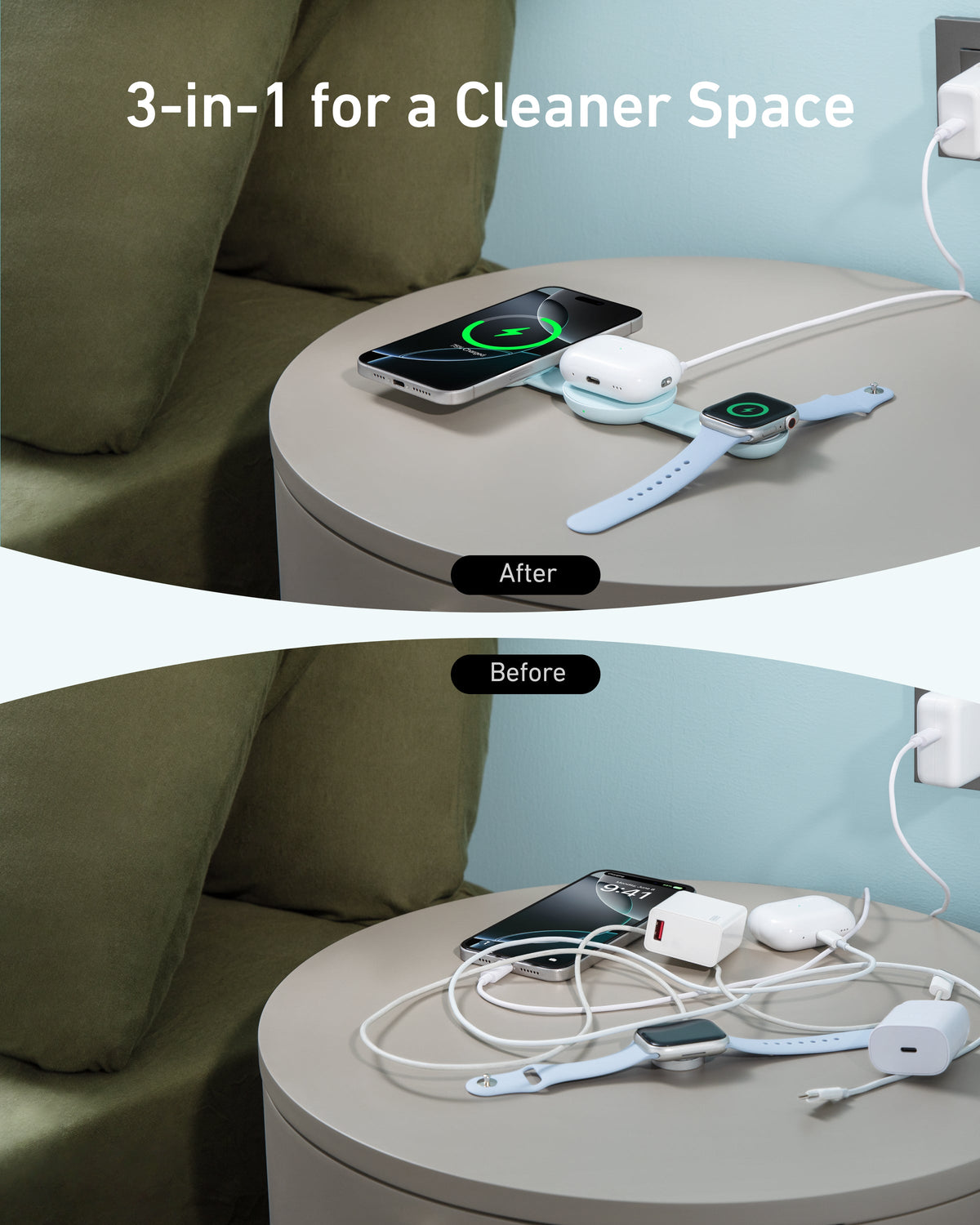 Anker MagGo 3-in-1 Foldable Wireless Charger