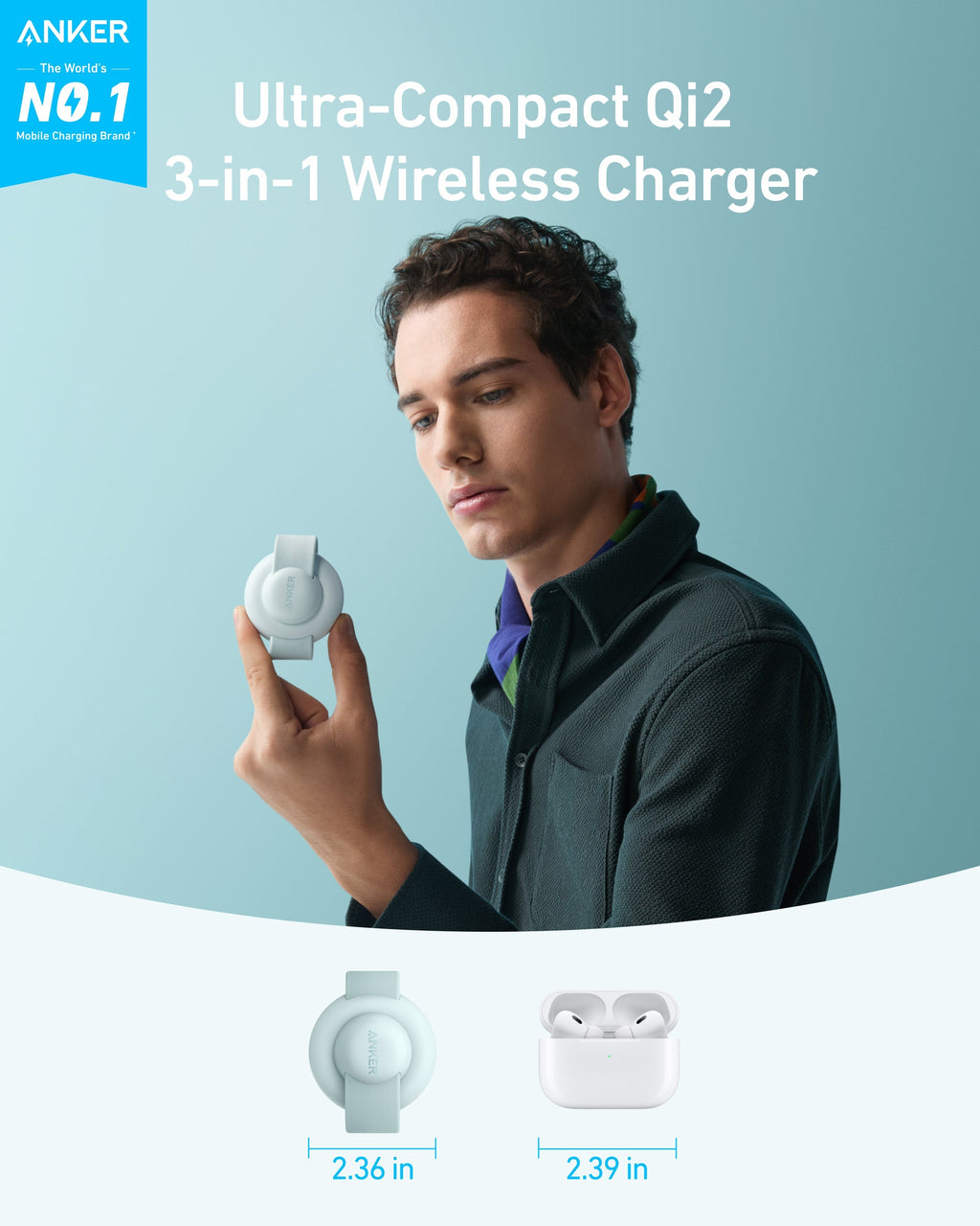 Anker MagGo 3-in-1 Foldable Wireless Charger
