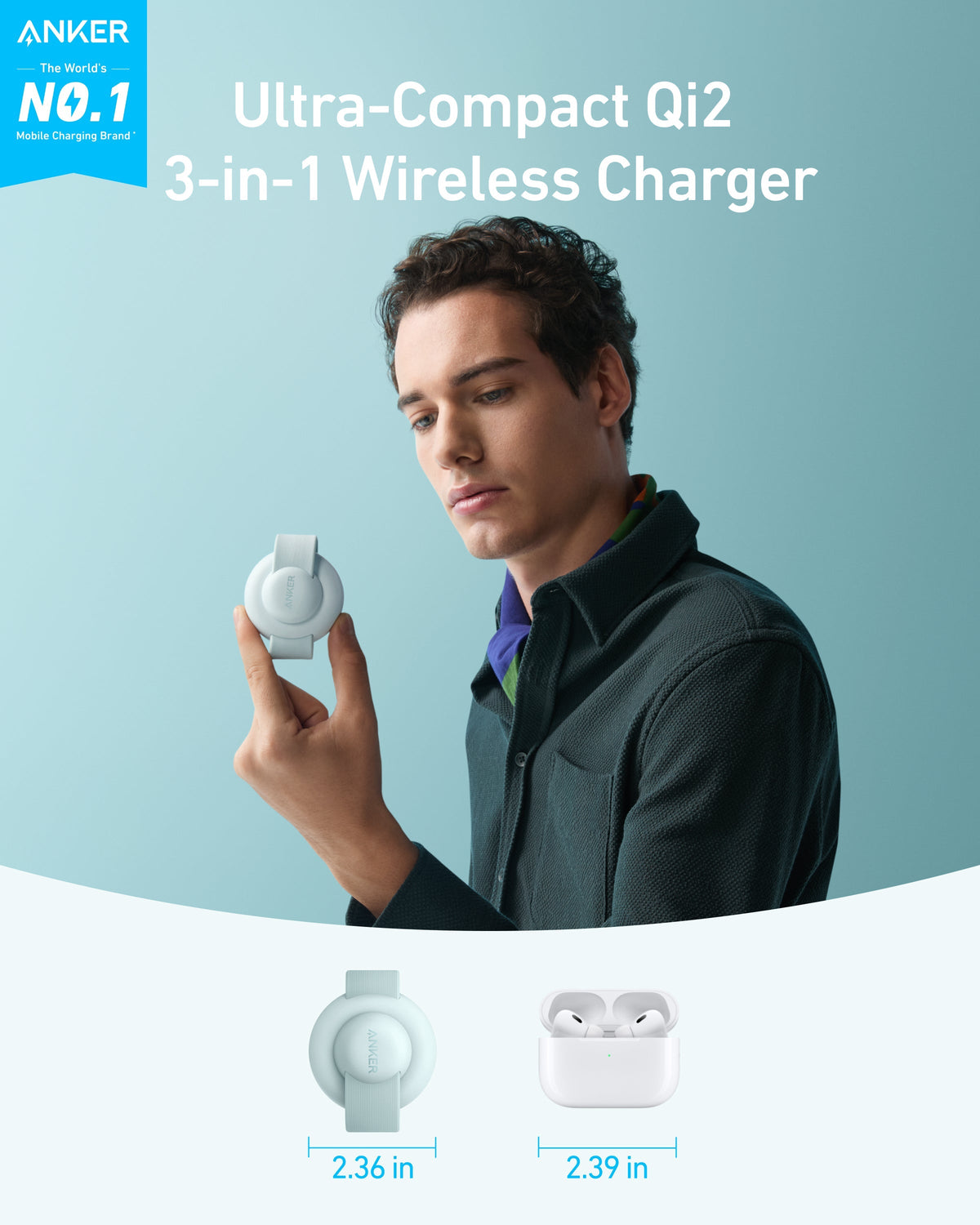 Anker MagGo 3-in-1 Foldable Wireless Charger
